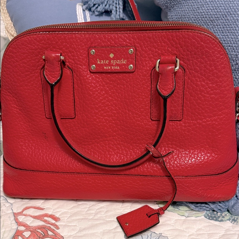 Kate Spade Cherry Red Satchel Great for those Georgia Bulldog fans!